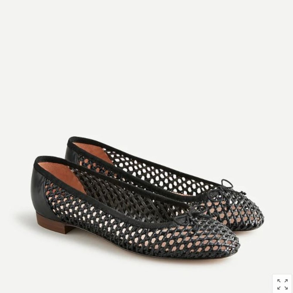 J. Crew Black Kiki Ballet Flats, size 12, NIB